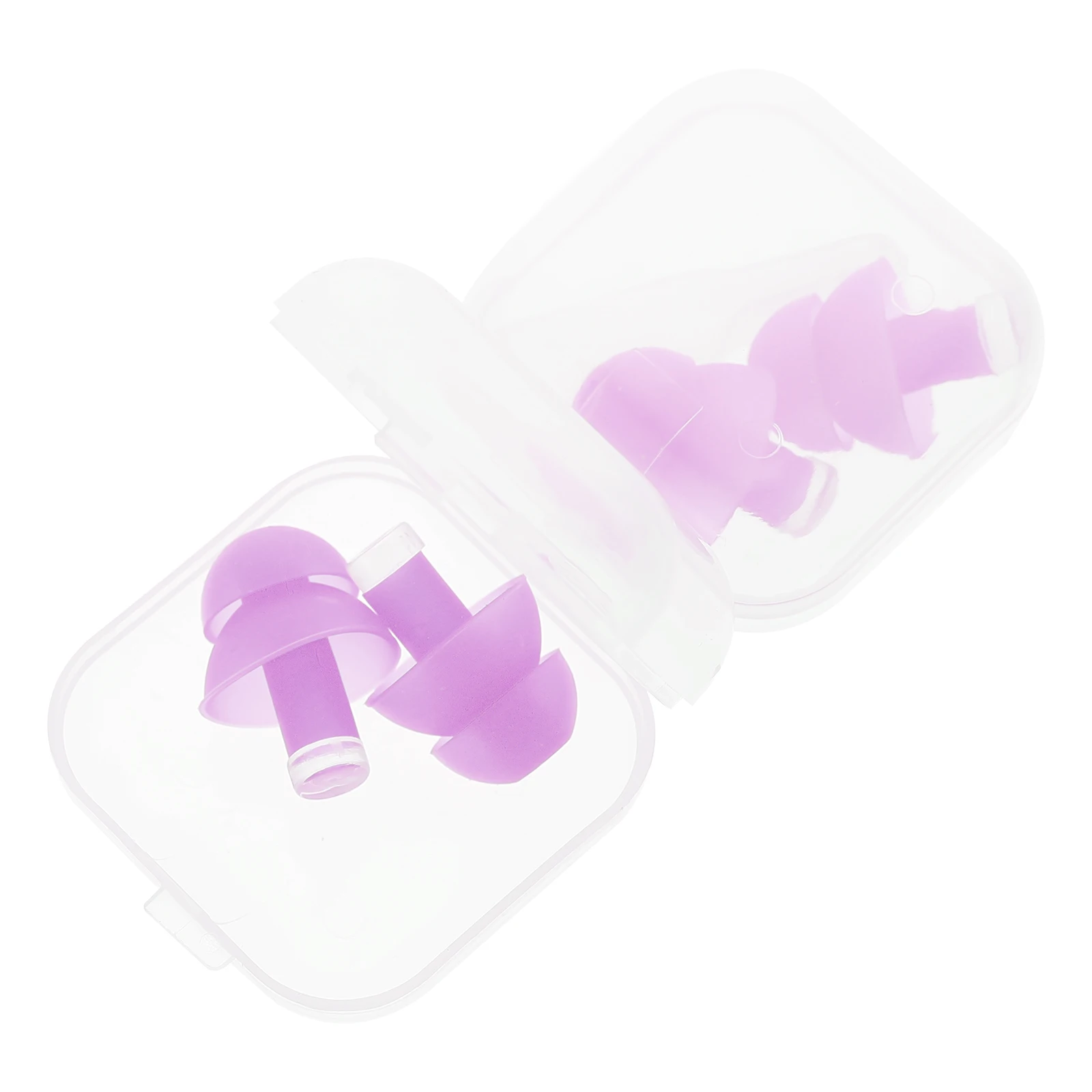 

Silicone Ear Plugs Anti Noise Violet Reusable Sleep Aid Sound Blocking Comfortable Multi Layered For Sports Study Swimming