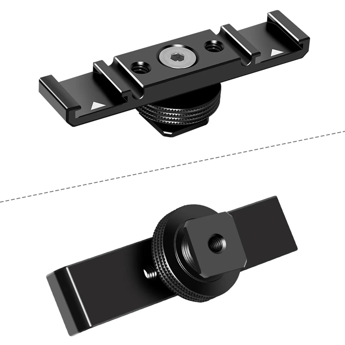 Triple/Doppel Kalt/Heißschuh Adapter 1/4 "Montage Verlängerung Bar Video Halterung für Canon für Nikon stativ Kamera Licht Mikrofon – Detail 8