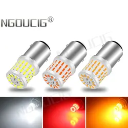 NGOUCIG 2PCS 1156 Ceramics P21/5W Led 1157 BAU15S BA15S BAY15D 3014 PY21W R5W R10W P21W Bulb Signal Lamp Car Reverse Brake Light