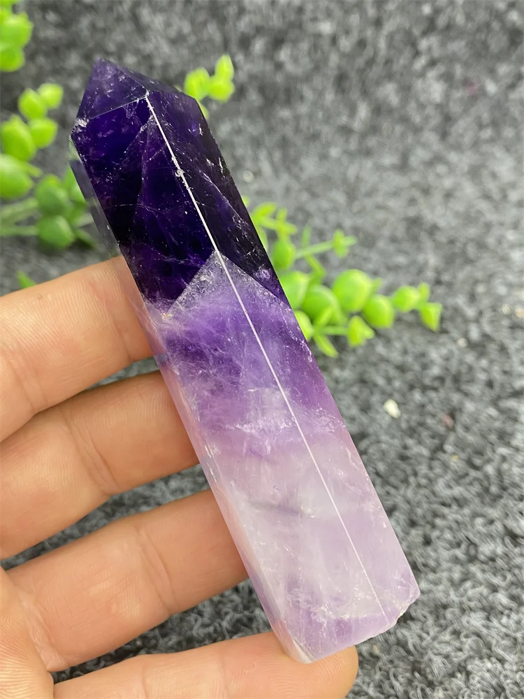 

Natural Amethyst Point Crystal Healing Energy Stone Quartz Hexagonal Obelisk Reiki Polishing Traditional Crafts Finely Feng Shui