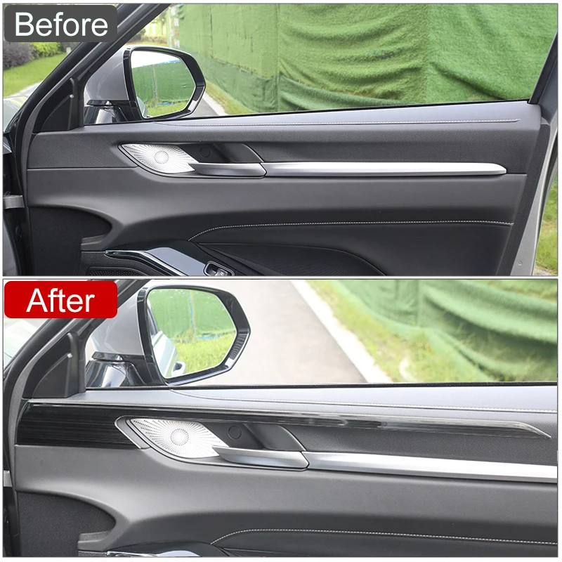 Stainless Steel Car Inner Door Board Handle Cover Panel Trim Decor Stickers For Haval H6 3rd Gen 2021 2022 2023 GT DHT-PHEV