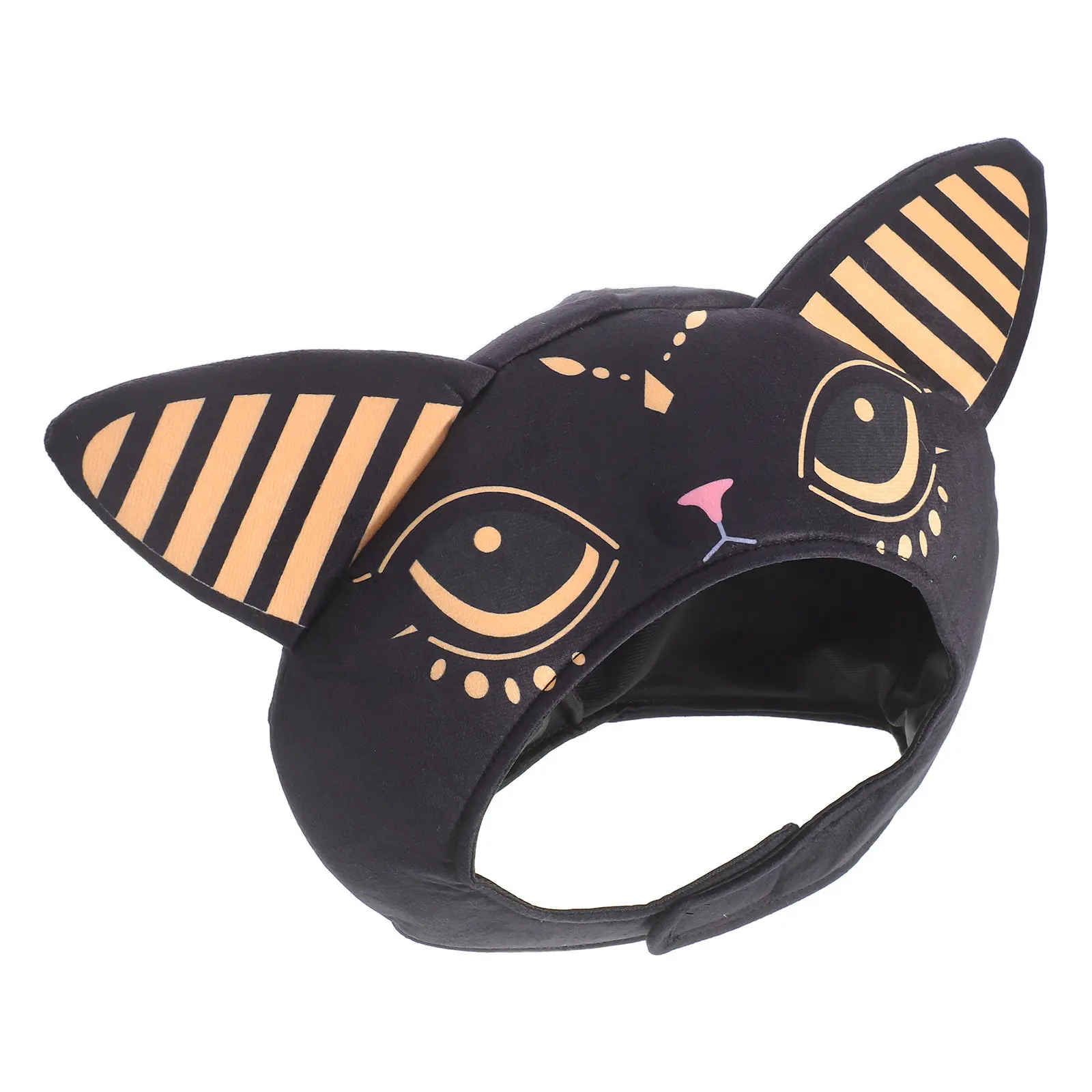 Adult Egyptian Cat Headgear Egyptian Style Party Hat PP Cotton Black Cat Shaped Hat Masquerade Halloween Cosplay Costume Prop