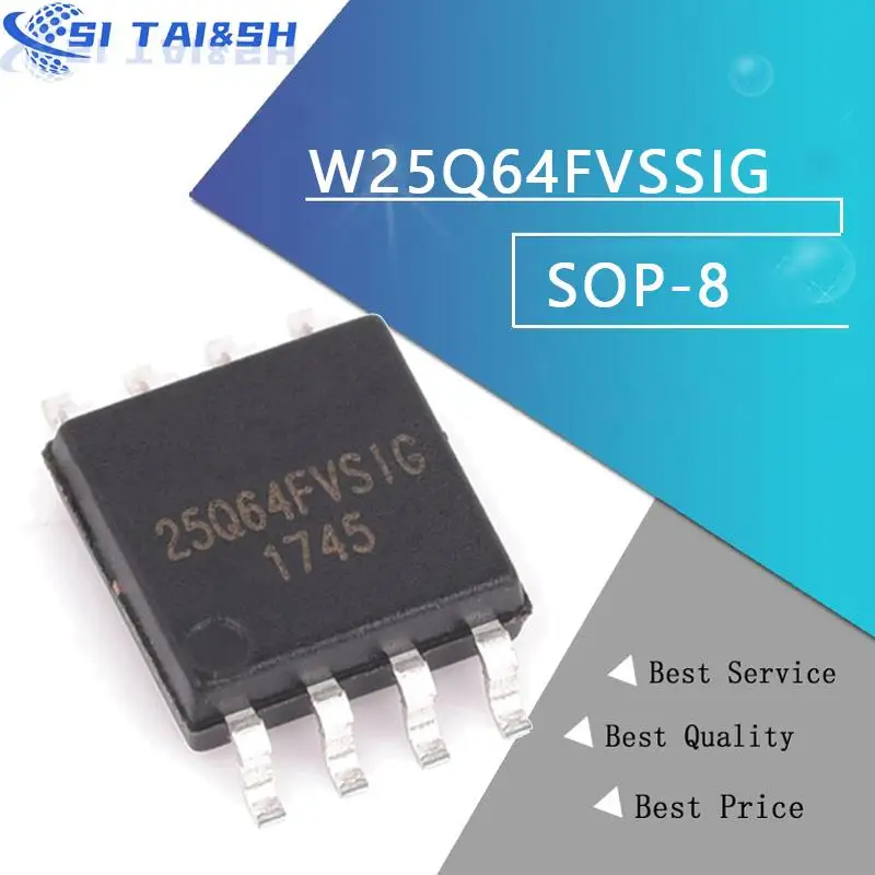 5pcs W25Q64FVSSIG W25Q64FVSIG 25Q64FVSSIG 25Q64FVSIG 25Q64FVS1G W25Q64 25Q64 SOP8 new original