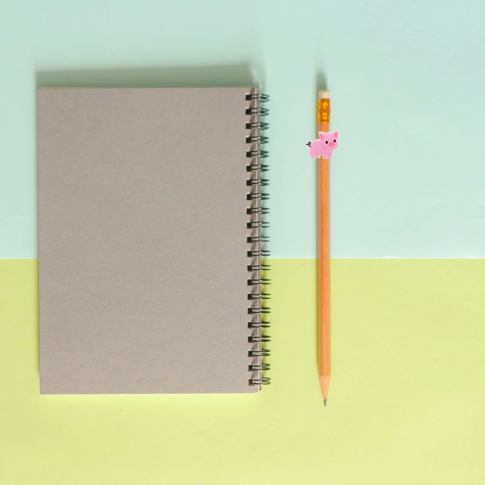 20Pcs Soft PVC Pig Toppers - Cute Pig Shaped Pencil Clips for Classroom Prizes - Easy Attach Pencil Decorations for Student