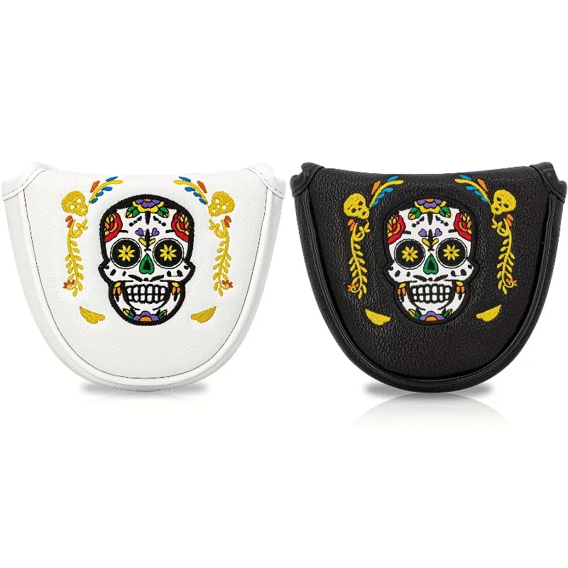 1pc Comedy Skeleton Design Golf Putter Head Cover, Durable and Scratch Resistant, Golf Head Cover, Golf Accessories