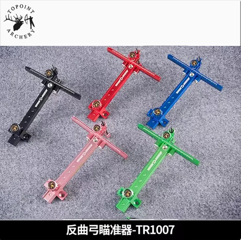 

TOPOINT TR1007 изогнутый прицел для лука с прицелом вверх вниз левый и правый регулируемый профессиональный аксессуар для стрельбы из лука для соревнований по мишеням