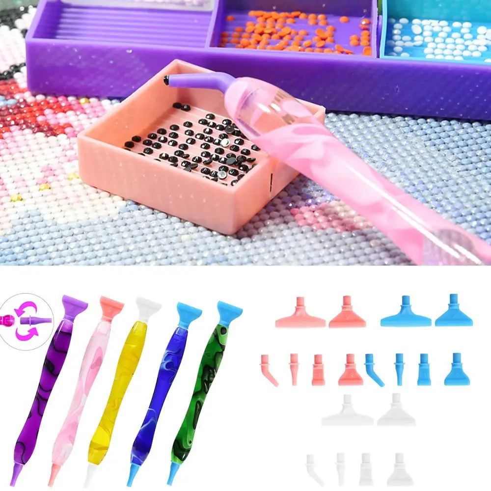 Cross Stitch Diamond Painting Accessories Glitter Diamond Plastic Heads Resin Pen Resin Diamond Painting Pen Point Drill Pens