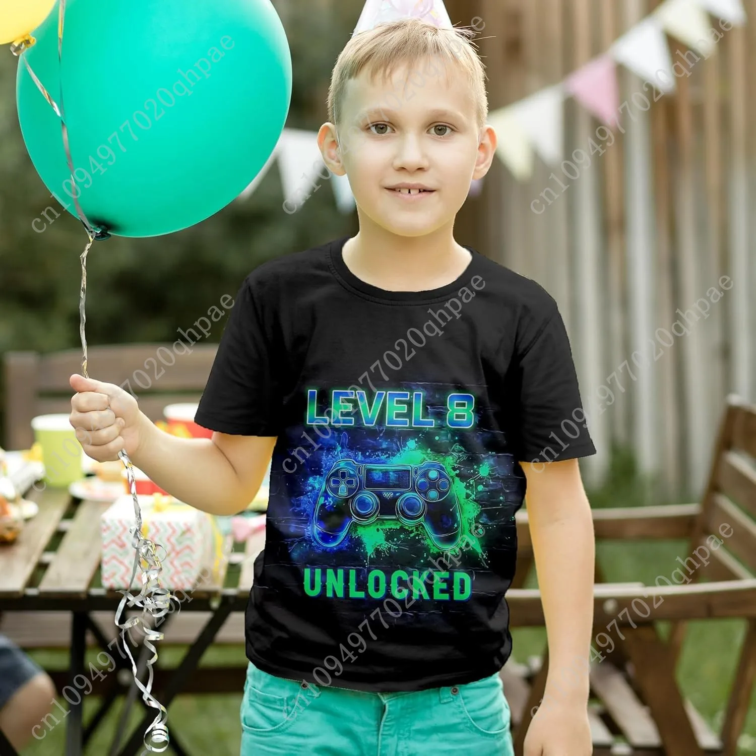 T-shirt grafica 3D per ragazzi e ragazze, girocollo casual traspirante a maniche corte, maglietta per bambini adolescenti