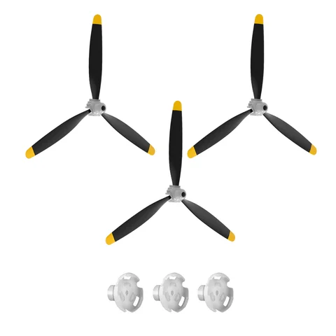 Elica a 3 pale 3 pezzi, eliche di ricambio per aereo RC, compatibile con aereo Volantex 4 canali 400 mm F4U Corsair/P47 Thunderbolt RC