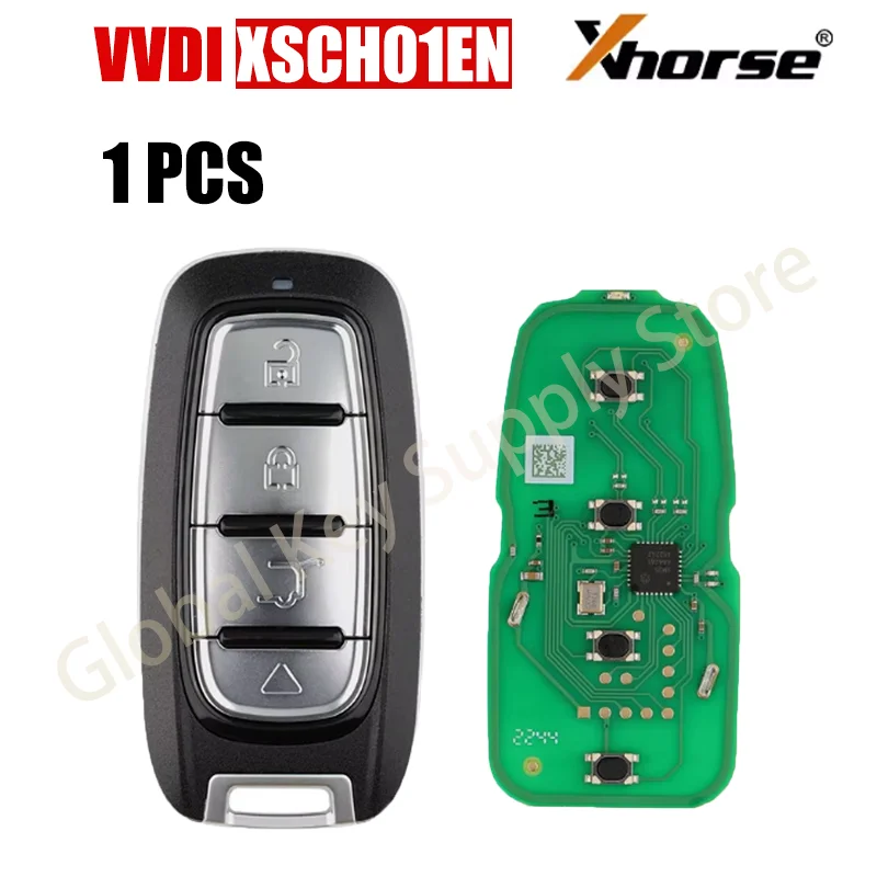 1PCS Xhorse XSCH01EN Universal Smart Key for Chrysler Type 4 Buttons