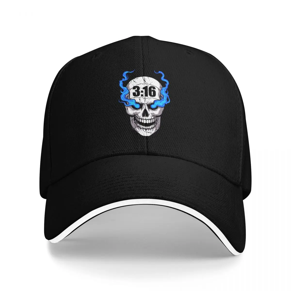 

3:16 skull Baseball Cap Gentleman Hat Golf Wear Sun Hat For Children Cosplay Men's Baseball Women's