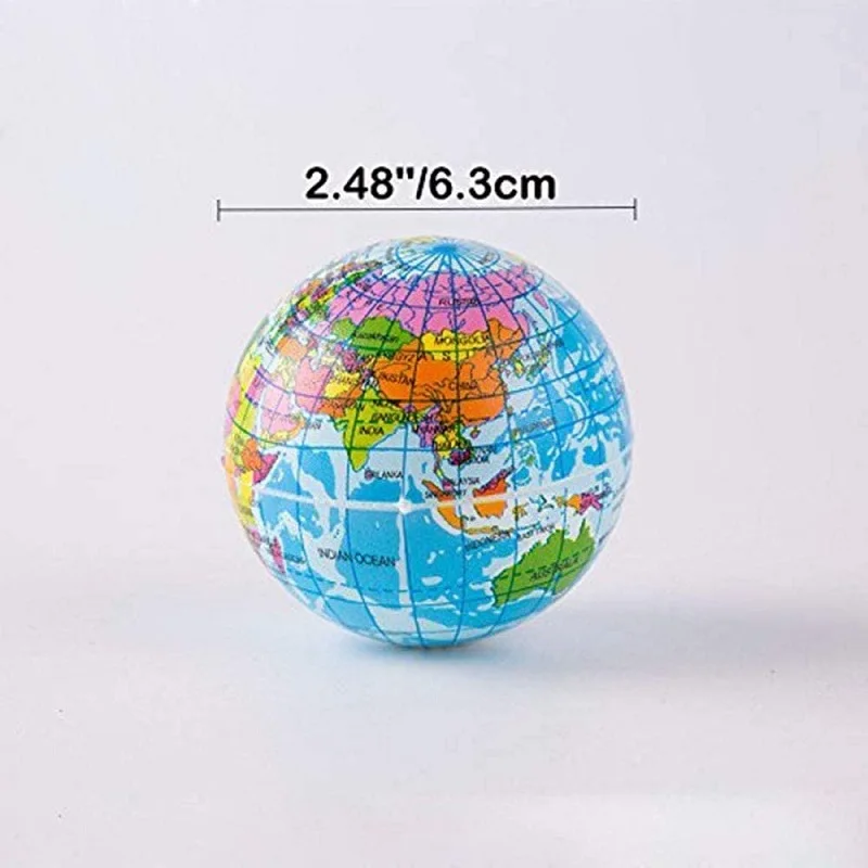 Mini Squeezable Globe Stress Balls Tension Reliver Balls For Children Stress Relief  Party Favo Soft PU Earth Pattern Party Toys