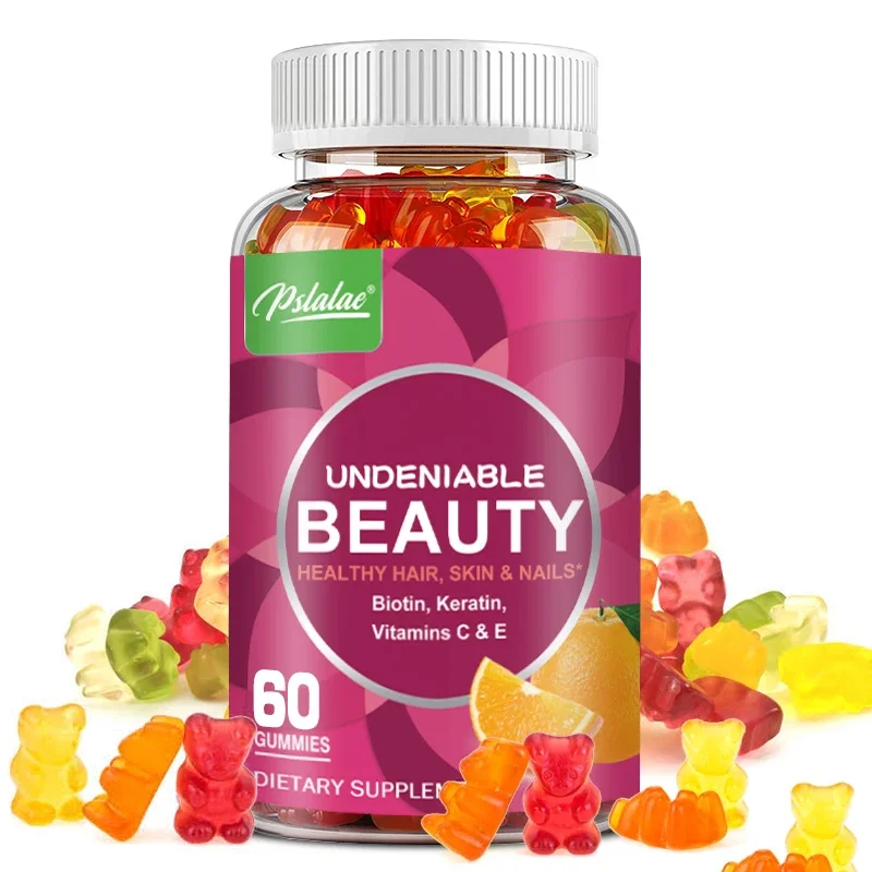 Beauty Gummies, Biotin and Keratin Hair Skin Nails Vitamins