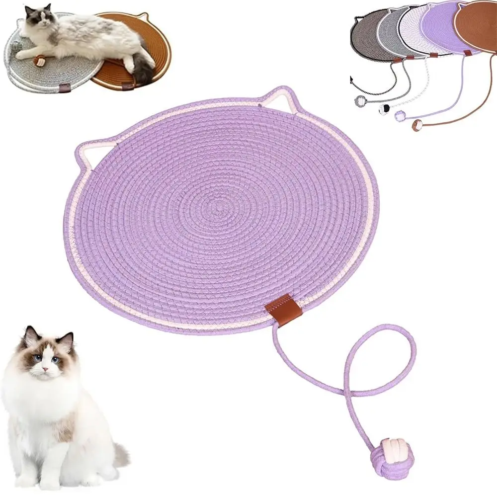 Round Shape Cat Scratcher Mat Claw Care Sofa Furniture Protector Cat Scratching Board for Indoor Pet Supplies