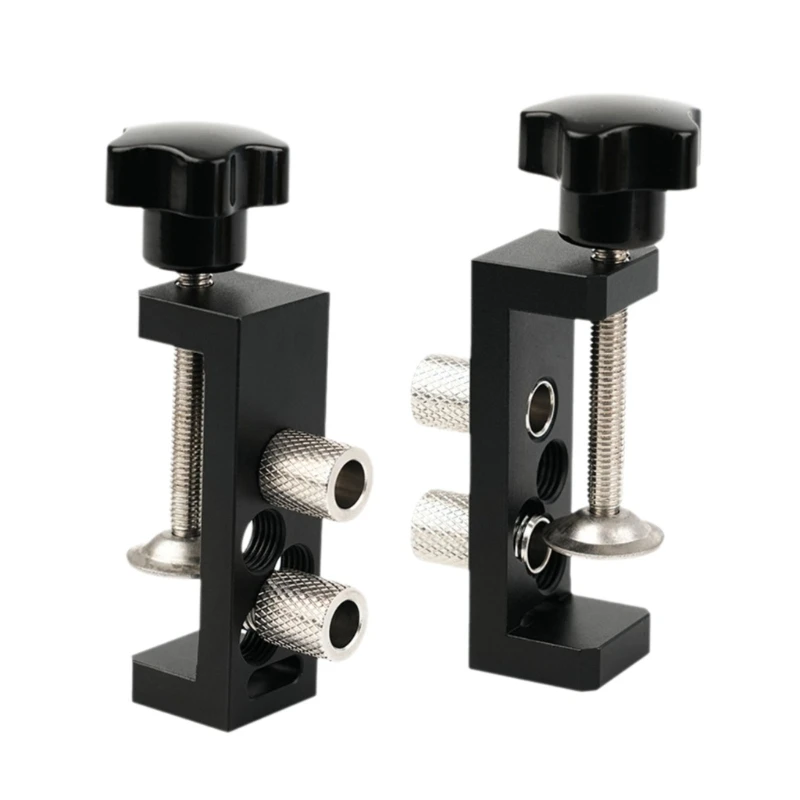 Easy to Use Aluminum Frame Double Hole Metal Extrusion Punching Drilling Helper Set for M6 Hole Dropship