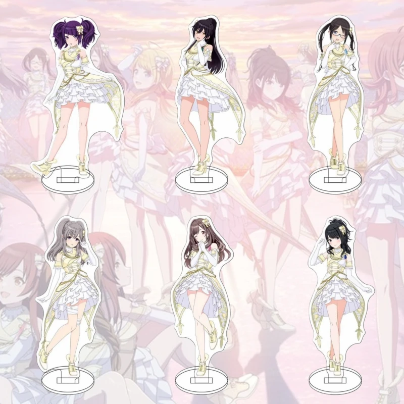 Figura acrílica de colores brillantes para juego, soporte decorativo para cosplay, accesorio de anime THE iDOLM@STER SHINY COLORS, periférico de dibujos animados, 15 cm