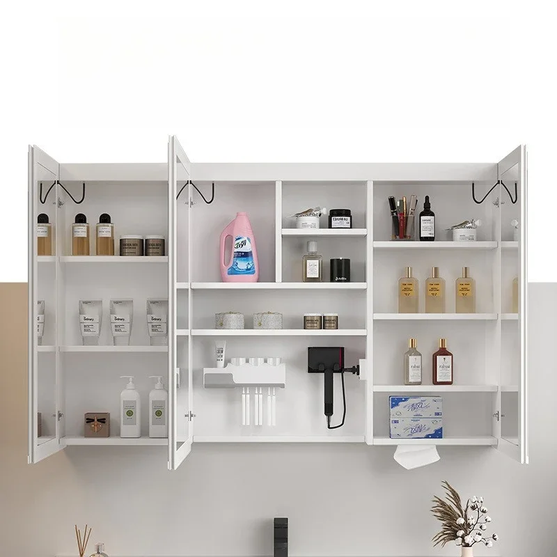 Stainless steel smart mirror cabinet surrounding luminous