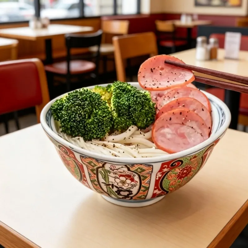 Cold Noodle Bowl Windows Christmas Tableware Utensils for Kitchen Crockery Kitchens Instant Noodles Bowls Zara Home Cozinha