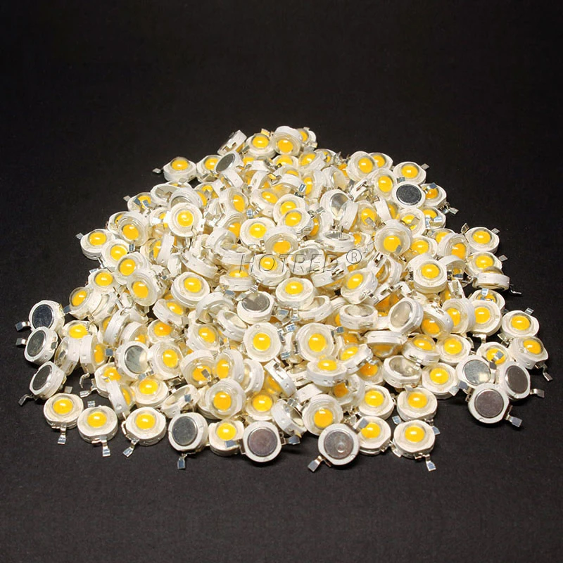 10-1000Pcs High Power LED COB Lamp Chip 1W 3W 3.2-3.6V 110-280LM Bead Warm Cold White Blue Diode For DIY LED Spotlight Downlight