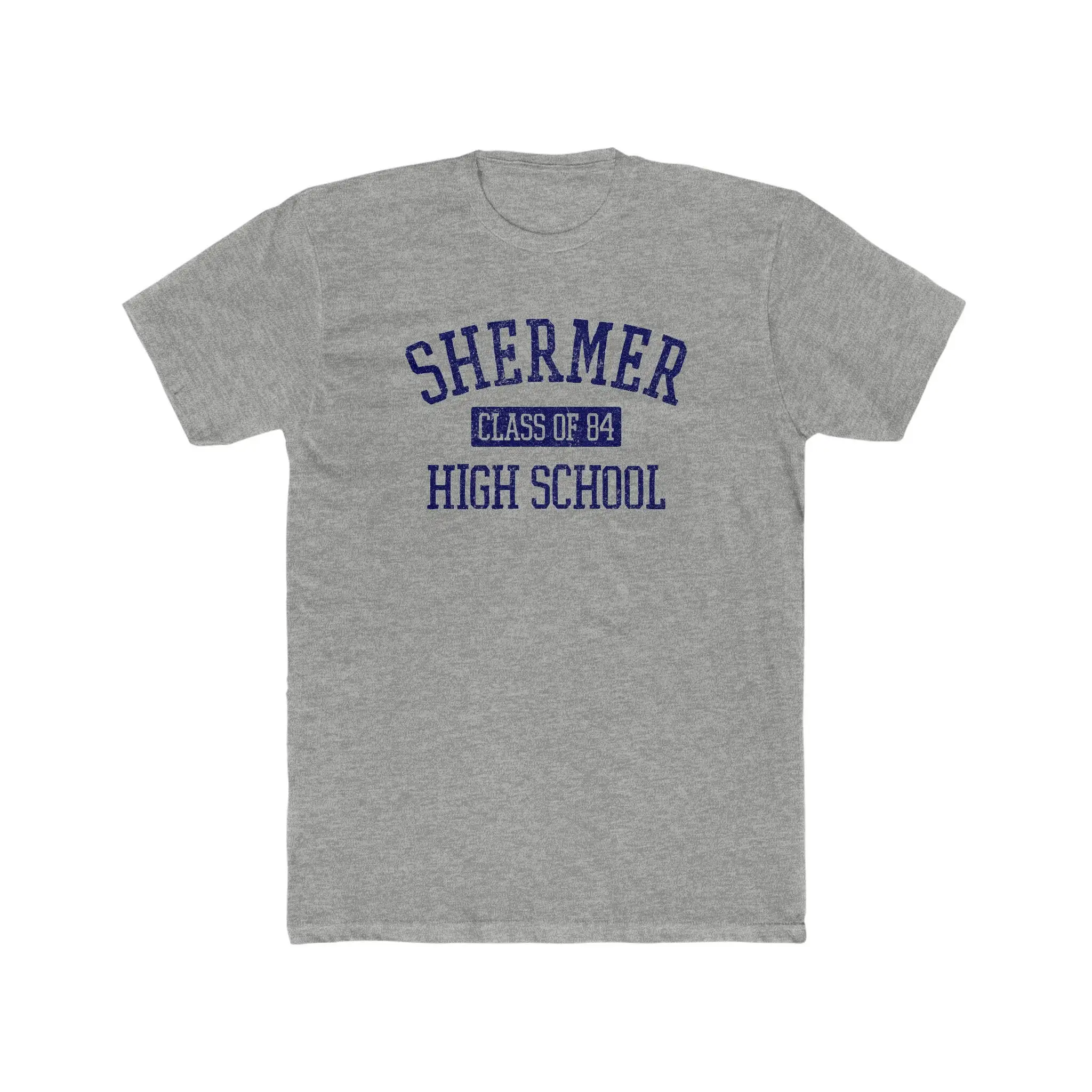 Shermer High School Class Of 84 Vintage Look 50 Blend Gym T Shirt