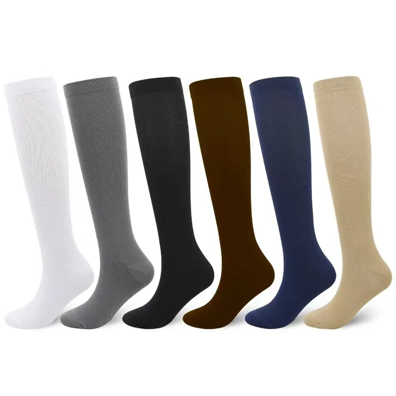 ユニセックス高圧縮カーフソックス - スポーツ/ジム用の吸湿性サイクリング&ランニングソックス