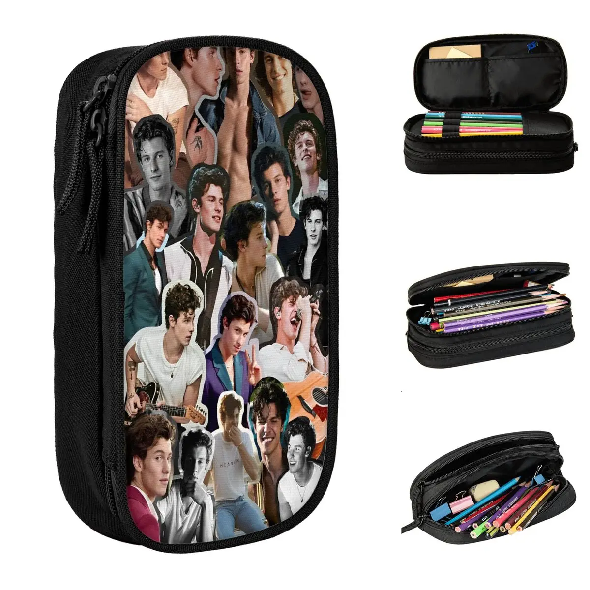 

Shawn Mendes Pop Singer Merch Pen Box Large-capacity For School Pencil Case Stationery Suprise Gift