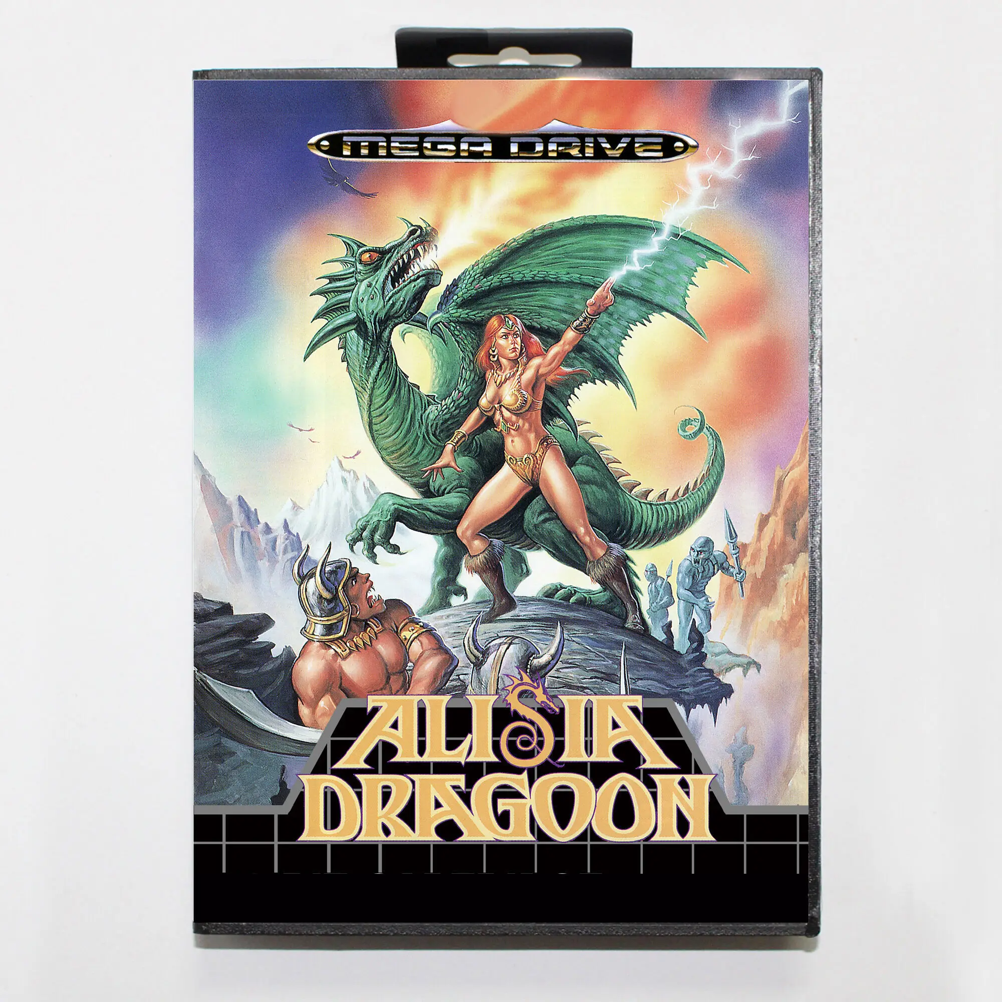 Alisia Dragoon مع صندوق EUR لخرطوشة ألعاب Sega MD 16 بت نظام Megadrive Genesis