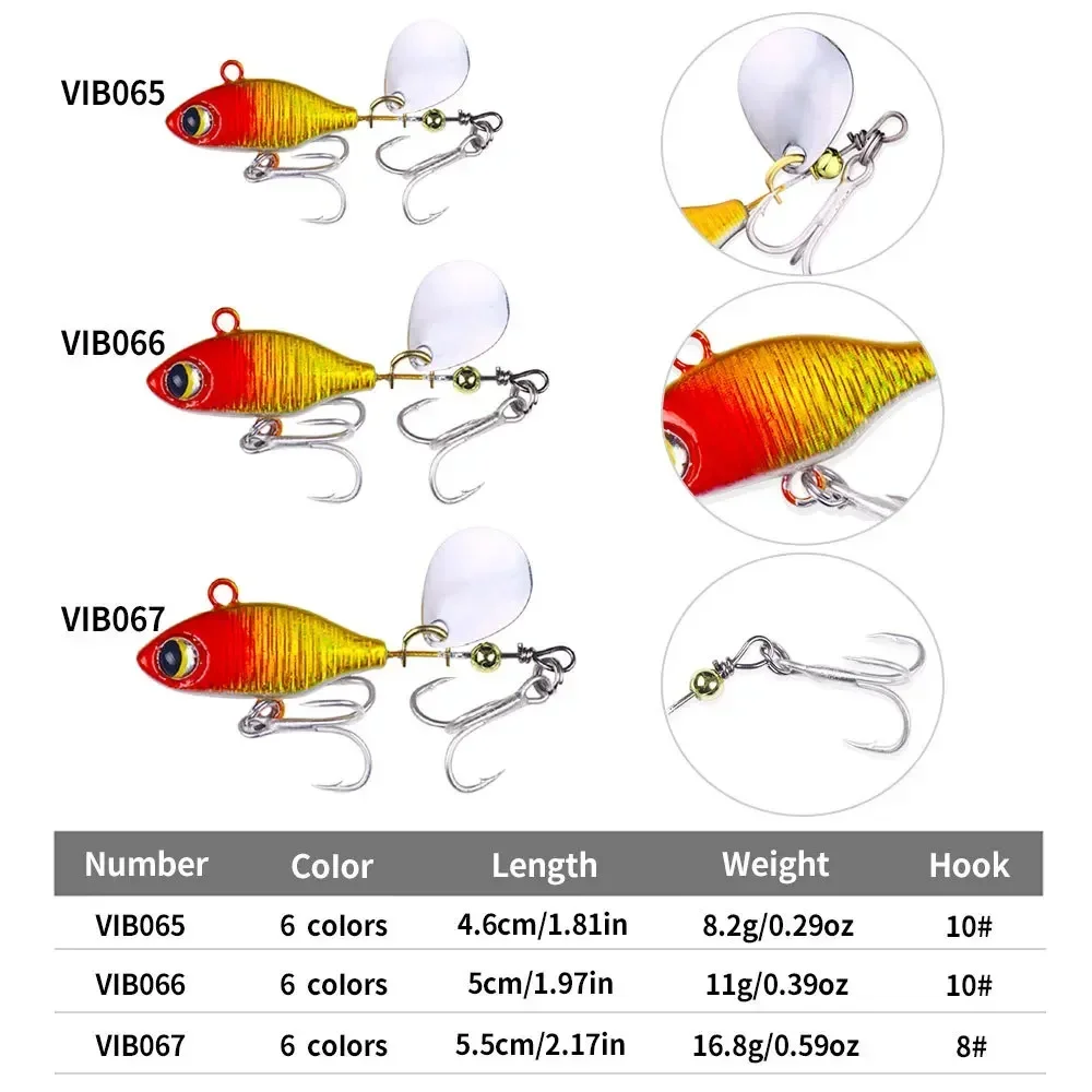 Spinner Aas Metalen Vib Lepel Vissen Lokt Vibratie Chatterbait Roterende Staart Zinkende Jig Aas Voor Bas Forel Wobblers Swimbait