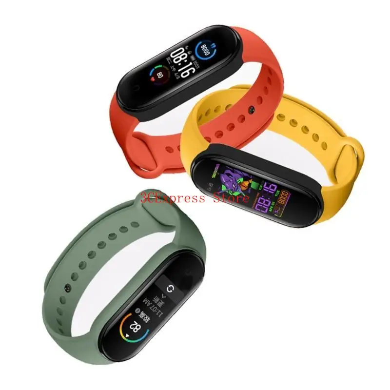 Для Mi Band 6 5 Anti-Lost Bands Регулируемые браслеты Ssilicone Ssilicone Watch Braslet