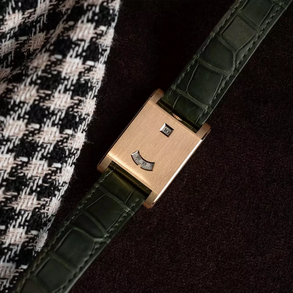 Men's Stainless Steel Square Watch Unique Jump Hour Digital Wristwatch Fashion Bracelet Quartz Watch Reloj Hombre Leather Strap