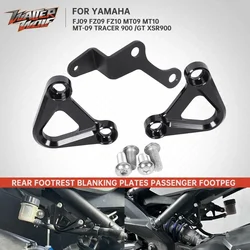 MT-10 MT-09 Passenger Footrest Footpeg Blanking Plate Support For YAMAHA Tracer 900 /GT MT09 MT10 XSR 900 FZ/FJ/MT 09 10 /SP