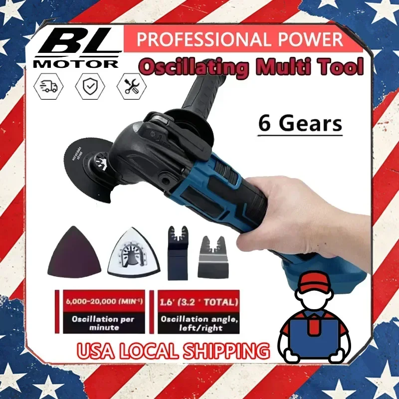 

Fit Makita 600W Oscillating Multi Function Tool 20000OPM Electric Saw Trimmer Cutting Woodworking for 21V 18V Battery Power Tool