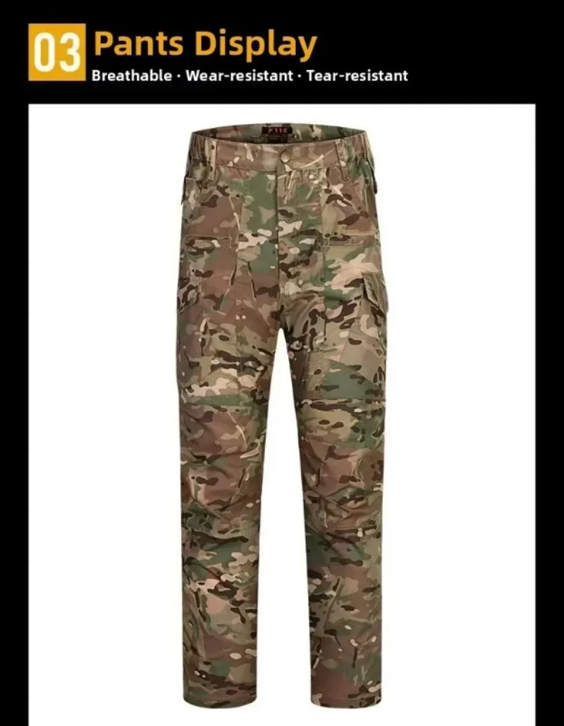 Men's Set Spring and Autumn New Outdoor Work Clothes Wear-resistant and Anti Fouling Camouflage Labor Protective Clothing