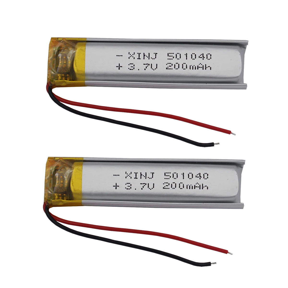 2pcs 3.7V 200mAh 0.74Wh Li-Polymer Li Battery 501040 Li-ion For Music Player GPS Recording Pen Car Camera Bluetooth Speaker