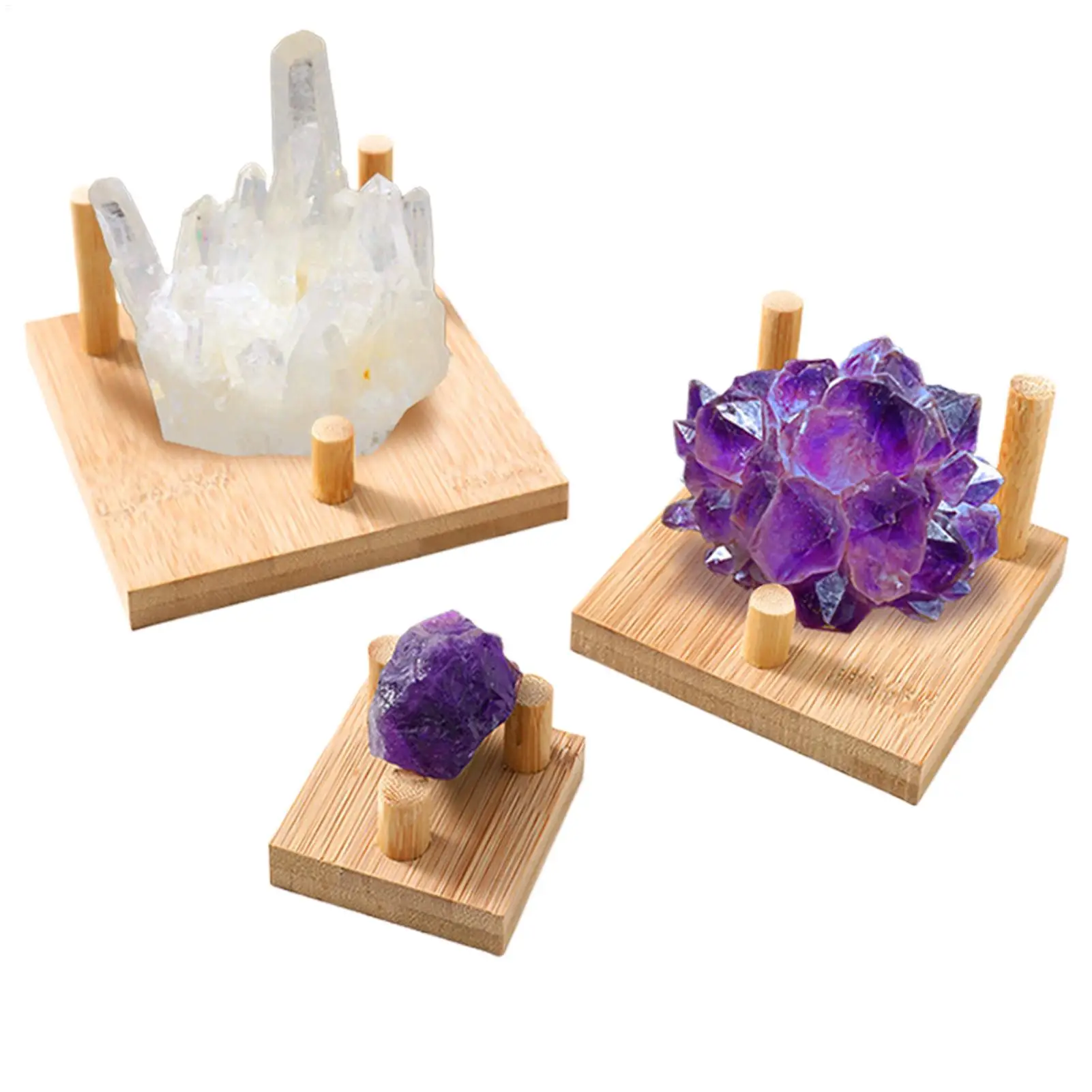 Mineral Display Stand Small Natural Decorative Stable Small Collectibles Crystal Display for Pocket Watch Agate Fossil Home