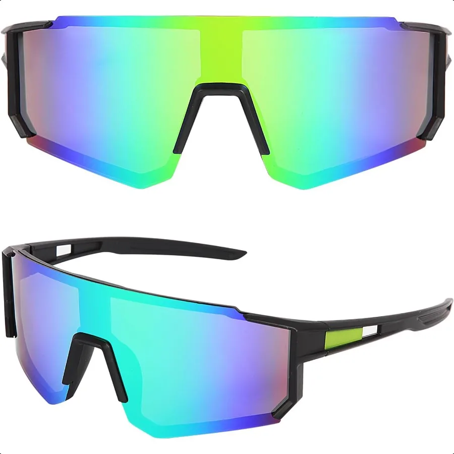 

Cycling Glasses Mens Women Mirrored Sports Goggles for MTB Road Bike Hiking Baseball UV400 Protection