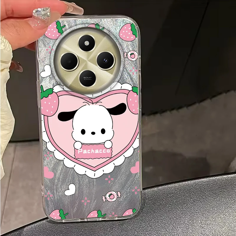 

Cartoon Pochacco Kuromi Phone Case For Xiaomi Redmi 13C Note 14 13 9 8 Pro 14C 13T 14T A3 A2 A1 Poco X7 M6 M5s Girls Cover