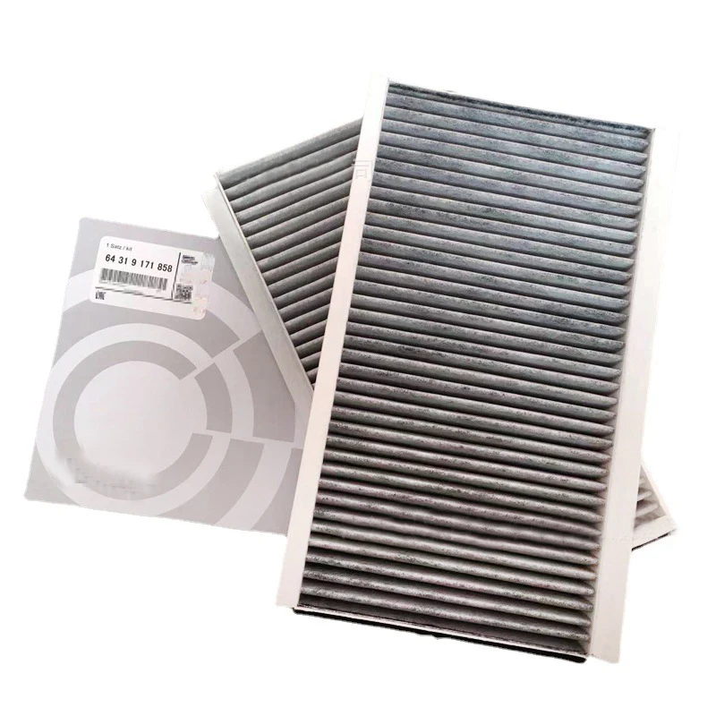 2x Car Pollen Cabin Air Filter For BMW 5 6 Series Alpina B5 B6 E60 E61 E63 E64 2006 2007 2008 2009 2010 64319171858 64316935823