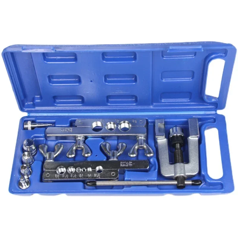 Refrigeration Flaring Tool Kit 1/8-3/4 6-19mm Expanding Tube Reamer Copper Tube Aluminum Tube Reamer Hand Tool Set