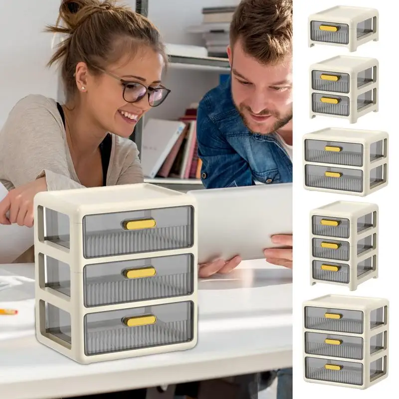 Drawer Type Transparent Box Pull Out Storage Case Container Bin Table Makeup Organizer Desktop Storage Box Drawer Closet Storage