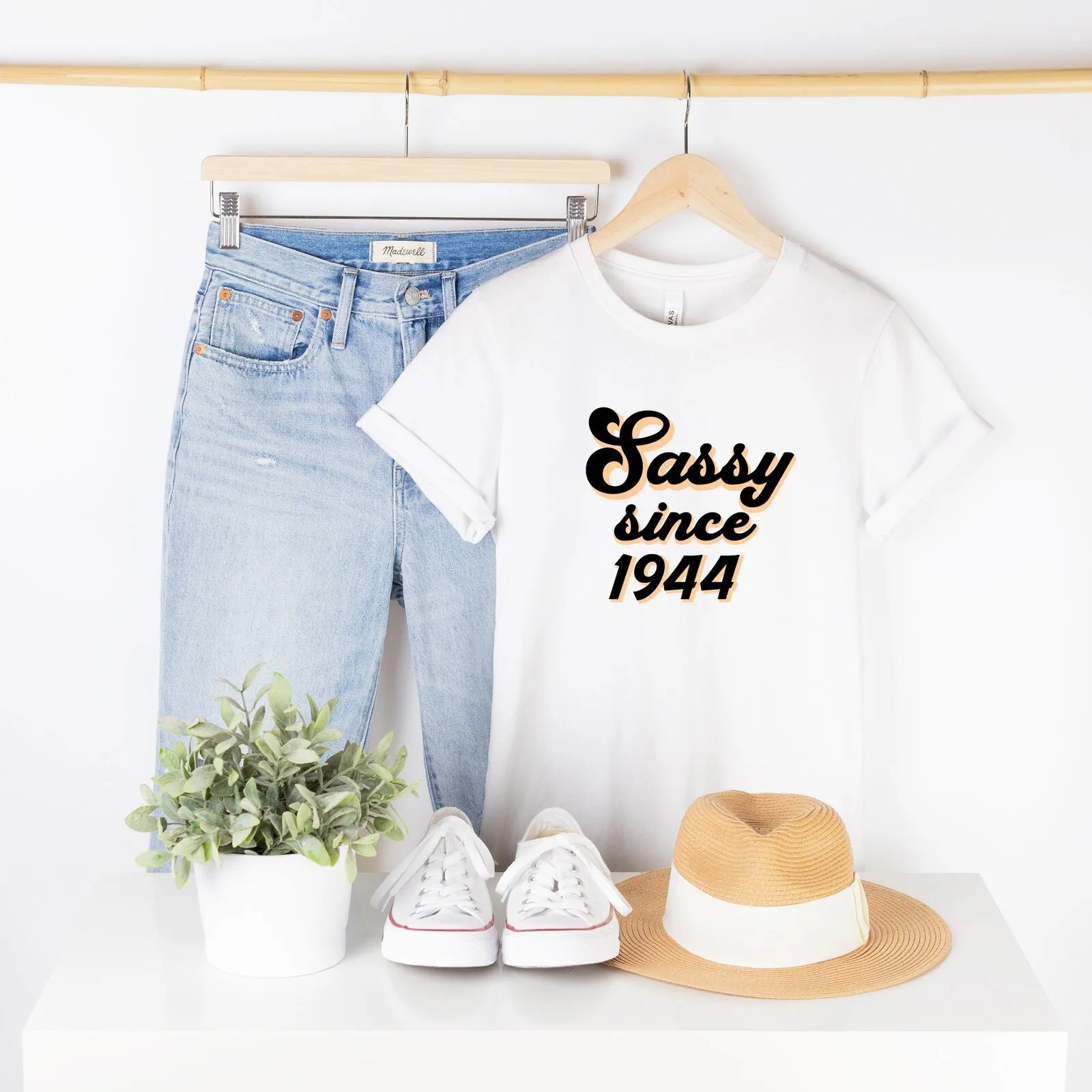 Sassy Since 1944 T Shirt 80 And Fabulous For 80Th Birthday Vintage Retro Party