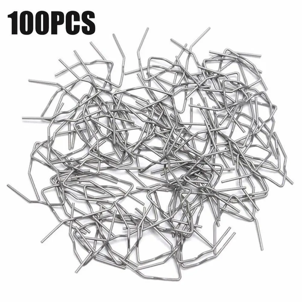 100PCS Hot Stapler Mặt Hàng Chủ Lực Cho Nhựa Máy Hàn Sửa Chữa Xe Hàn Melt Hot Công Cụ Bumper Hàn Công Cụ 0.8Mm 0.6Mm