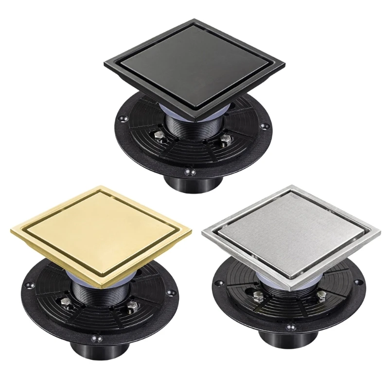 

2024 New Steel Shower Drain 4 Inch Square Designings Shower Drain Bathroom Accessories