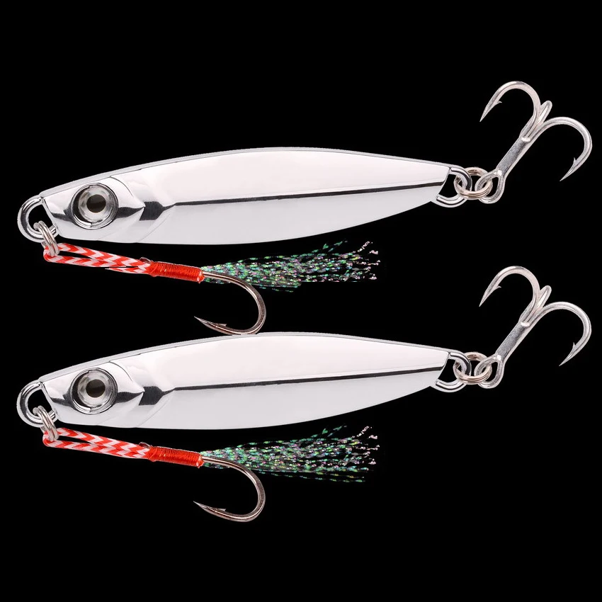 Plating Jigging Metal Lure 7g 10g 15g 20g 30g 40g Saltwater Silver Spoon Fishing Lure Artificial Casting Bait Mackerel Bass