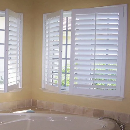 Durable Design Pvc Window Plastic Blade Plantation Shutter windows Blinds Shades Roller Shutters Supplier