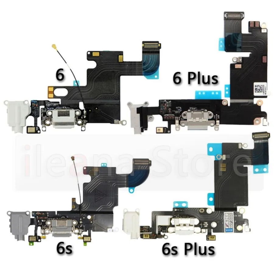 Aiinant Bottom USB Charger PCB Board FPC Dock Connector Charging Flex Cable For iPhone 5S SE 6 6s 7 Plus Phone Parts