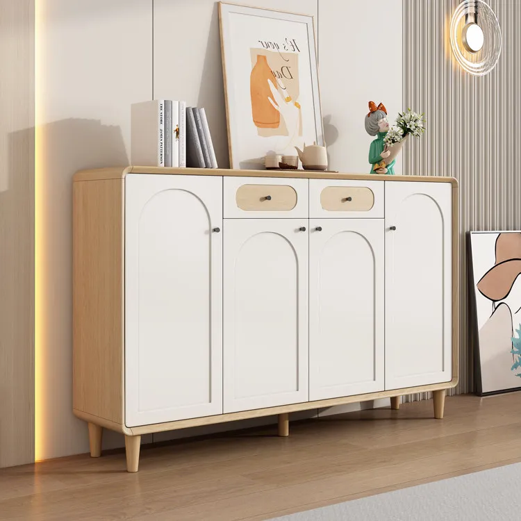

light luxury Shoes organizer home simple porch partition shoe cabinets cream style mueble organizador living room furniture