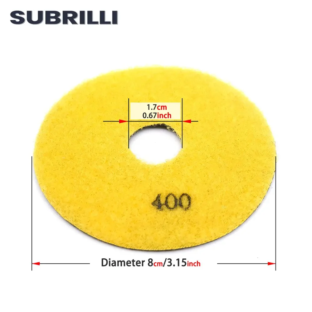 1piece 3" Diamond Polishing Pad Electroplated Sanding Disc For Stone Glass Ceramic Tile Metal Edge Grinding Wheel Fast Removal
