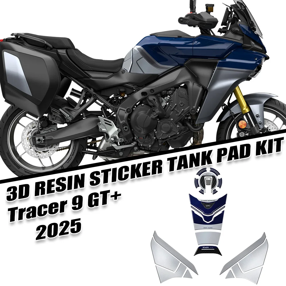 

For Tracer 9 GT+ 9GT Plus Y-AMT 2025 3D Resin Sticker Protection Kit Tank Pad Sticker