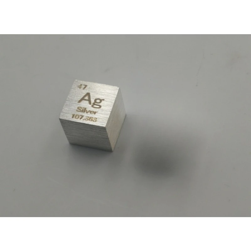 Silver Cube, Periodic Phenotype Cube, High Sterling Silver Ag ≥ 99.9% Netherworld Test
